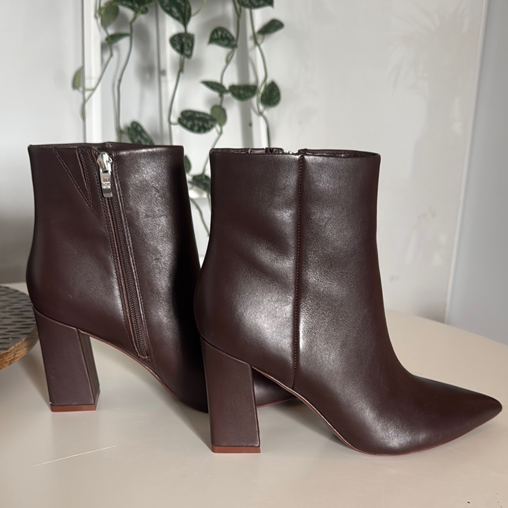 Marc Fisher Brown Heeled Bootie - Size 8